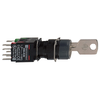 Schneider Electric. Переключатель 16мм 3 позиции с ключем - XB6AGH5B