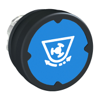 Schneider Electric. pushbutton head for harsh environment - dark blue - with marking - ZB4BC68032