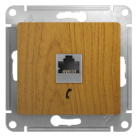 Schneider Electric. Glossa - телефоннная розетка - RJ11 - дерево - GSL000581T