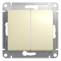Schneider Electric. Glossa - выкл.,сдвоенн. на 2 напр. - механизм - 16 A - бежевый - GSL000265