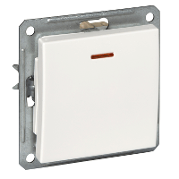 Schneider Electric. W59 1-клавишный ВЫКЛЮЧАТЕЛЬ с подсветкой, 16АХ, механизм, ЧЕРНЫЙ БАРХАТ - VS116-153-6-86