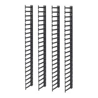 Schneider Electric. 2 piece cable management sections with smooth plastic fingers at 1U increments to allow patch cords to enter and exit in an organized manner. - AR7717A