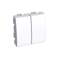 Schneider Electric. ПЕРЕКЛЮЧАТЕЛЬ 2Х-КЛАВ. 20А БЕЛЫЙ RAL9003 - Altira - ALB44026
