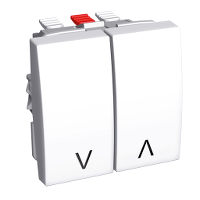 Schneider Electric. ВЫКЛ-ЛЬ Д/ЖАЛЮЗИ НАЖИМНОЙ 10A БЕЛ R9003 - Altira - ALB44089