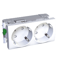 Schneider Electric. РОЗЕТКА ДВОЙНАЯ 45 2P+E СО ШТОРК. R9003 - Altira - ALB44252