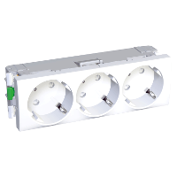 Schneider Electric. РОЗЕТКА Х3 45 2P+E СО ШТОР С ИНД R9003 - Altira - ALB44263