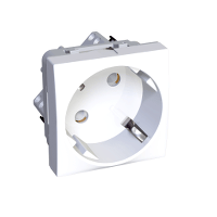 Schneider Electric. РОЗЕТКА 45 2P+E СО ШТОРКАМИ БЕЛАЯ R9003 - Altira - ALB44282