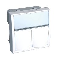 Schneider Electric. Altira - RJ45 data connector cover - double - AMP keystone - polar white - Altira - ALB44382