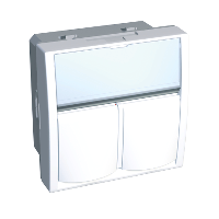 Schneider Electric. НАКЛАДКА 2xRJ45 SYSTIMAX БЕЛАЯ RAL9003 - Altira - ALB44383