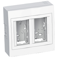 Schneider Electric. Altira - surface concentration box - 2 x 2 func 45x45 - depth 45mm - polar white - Altira - ALB44454N