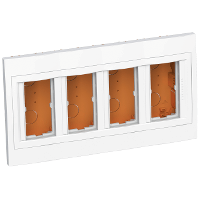 Schneider Electric. Altira - flush concentration box - 4 x 2 func 45x45 - depth 56,2mm - polar white - Altira - ALB44468N