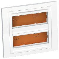 Schneider Electric. Altira - flush concentration box - 2 x 3 func 45x45 - depth 56,2mm - polar white - Altira - ALB44476N