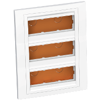 Schneider Electric. Altira - flush concentration box - 3 x 3 func 45x45 - depth 56,2mm - polar white - Altira - ALB44479N