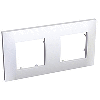 Schneider Electric. Altira - cover frame - 2 gangs horizontal - polar white - 71 mm - Altira - ALB44652