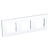 Schneider Electric. Altira - cover frame - 3 gangs horizontal - polar white - 71 mm - Altira - ALB44657