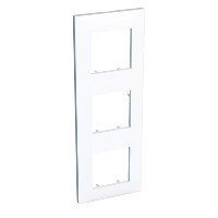 Schneider Electric. Altira - cover frame - 3 gangs vertical - polar white - 71 mm - Altira - ALB44659