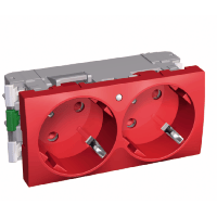 Schneider Electric. РОЗЕТКА ДВОЙНАЯ 45 2P+E ШТОР ИНД КРАСН - Altira - ALB45255