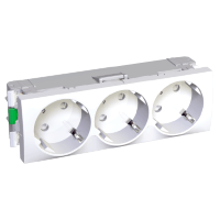 Schneider Electric. РОЗЕТКА ТРОЙНАЯ 45 2P+E СО ШТОРКАМИ - Altira - ALB45262