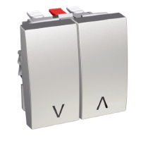 Schneider Electric. ВЫКЛ-ЛЬ Д/ЖАЛЮЗИ НАЖИМНОЙ 10A МЕТАЛЛИК - Altira - ALB46089