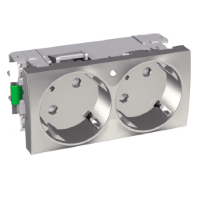 Schneider Electric. РОЗЕТКА Х2 45 2P+E СО ШТОР С ИНД МЕТАЛЛ - Altira - ALB46253