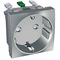 Schneider Electric. РОЗЕТКА 2P+E СО ШТОР МЕТАЛЛИК - Altira - ALB46287