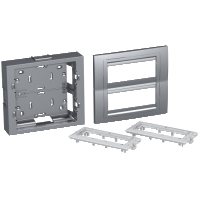 Schneider Electric. Altira - surface concentration box - 2 x 3 func 45x45 - depth 45mm - aluminium - Altira - ALB46436N