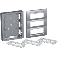 Schneider Electric. Altira - surface concentration box - 3 x 3 func 45x45 - depth 45mm - aluminium - Altira - ALB46439N