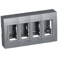 Schneider Electric. Altira - surface concentration box - 4 x 2 func 45x45 - depth 45mm - aluminium - Altira - ALB46458N