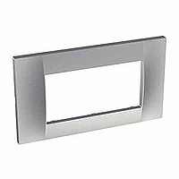 Schneider Electric. Altira - cover frame - 2 inserts 1 gang horizontal - aluminium - Altira - ALB46654