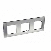 Schneider Electric. Altira - cover frame - 3 gangs horizontal - aluminium - 71 mm - Altira - ALB46657
