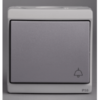 Schneider Electric. Кнопочный вык-ль с символом "звонок", 0/у, серый, в сборе IP55 - Mureva - ENN35760