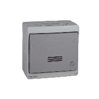 Schneider Electric. Кнопочный вык-ль с подсветкой с символом "свет", 0/у, серый, в сборе, IP55 - Mureva - ENN35764