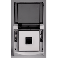Schneider Electric. Розетка RJ45, кат. 5, UTP, о/у, в сборе, серый IP55 - Mureva - ENN36050