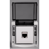Schneider Electric. Розетка RJ45, кат. 5, FTP, о/у, в сборе, серый IP55 - Mureva - ENN36051