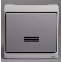 Schneider Electric. Кнопочный выключатель с подсветкой комб в блок, о/у, серый, в сборе IP55 - Mureva - ENN37028