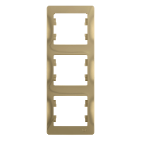 Schneider Electric. Glossa - рамка - вертик. - 3-постов. - титан - Glossa - GSL000407