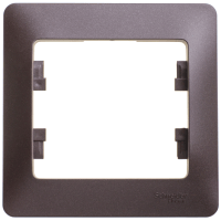 Schneider Electric. GLOSSA 1-постовая РАМКА, ШОКОЛАД - Glossa - GSL000801