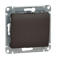 Schneider Electric. GLOSSA 1-клавишный ВЫКЛЮЧАТЕЛЬ, ШОКОЛАД - Glossa - GSL000811