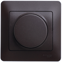 Schneider Electric. Glossa rotary dimmer universal 600VA, brown - Glossa - GSL000836