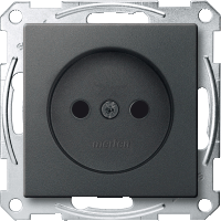 Schneider Electric. МЕХ-М РОЗЕТКИ Б/З С/Ш, АНТРАЦИТ - Merten System M - MTN2000-0414