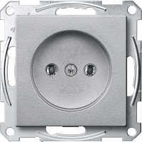 Schneider Electric. МЕХ-М РОЗ. БЕЗ ЗАЗЕМЛ.КОНТАКТА АЛЮМИНИЙ - Merten System M - MTN2001-0460
