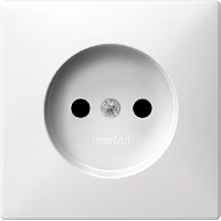 Schneider Electric. ЦЕНТ.ПЛАТА Д/МЕХ.РОЗ.Б/ЗАЗЕМЛ.КОНТ.БЕЛЫЙ - Merten Antique/Artec - MTN2030-4019