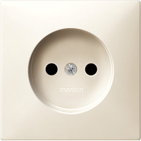 Schneider Electric. ЦЕНТ.ПЛАТА Д/МЕХ.РОЗ.Б/ЗАЗЕМЛ.КОНТ.БЕЖЕВ - Merten Antique/Artec - MTN2030-4044