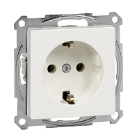 Schneider Electric. Розетка с з/к, без шторок без рамки, M-TREND, бел - Merten System M - MTN2301-1319