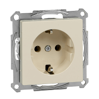 Schneider Electric. Розетка с з/к, без шторок без рамки, M-TREND,  беж - Merten System M - MTN2301-1344
