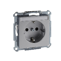 Schneider Electric. МЕХ-М РОЗ.SCHUKO С ПОЛЕМ Д/НАДПИСИ АЛЮМ. - Merten System M - MTN2302-0460