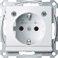 Schneider Electric. МЕХ.РОЗ.SCHUKO С МОД.СВЕТОД.ПОДСВ.БЕЛ - Merten System M - MTN2304-0319