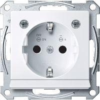 Schneider Electric. МЕХ.РОЗ.SCHUKO С МОД.СВЕТОД.ПОДСВ.АК-Б - Merten System M - MTN2304-0325