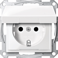 Schneider Electric. МЕХ-М РОЗЕТКИ С КРЫШК. З/К, С/Ш IP 44 - Merten System M - MTN2310-0319