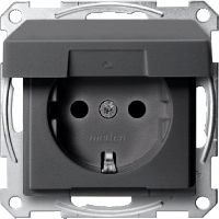 Schneider Electric. МЕХ-М РОЗЕТКИ С/З С/Ш С КРЫШК,АНТРАЦИТ - Merten System M - MTN2310-0414